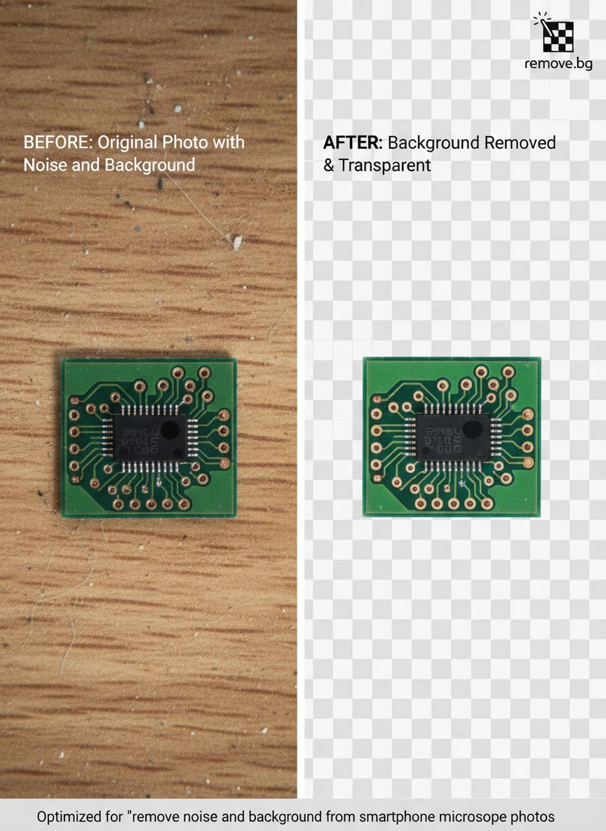 remove noise and background from smartphone microscope photos - Professional Guide